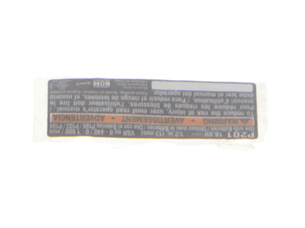 Ryobi Elect. Tools Label Data P201 - 940045063