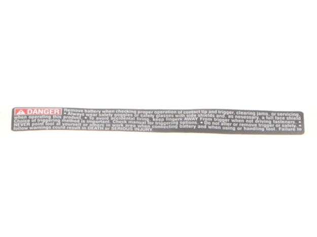 Ryobi Elect. Tools Label Magazine Danger - 941007012