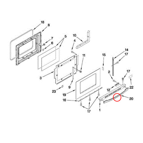 Whirlpool Door Handle - W10118431