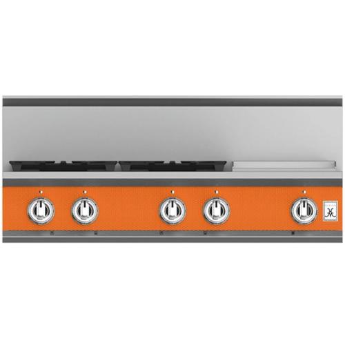Hestan KRT364GDNGOR Rangetop, 4 Burner With Griddle, 36-Inch - Ng - Orange