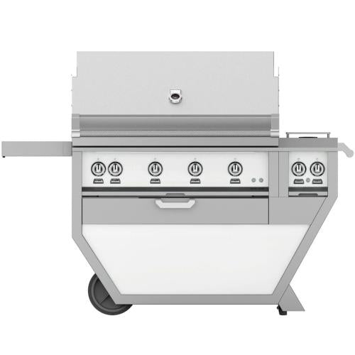 Hestan GABR30CX2LPWH Grill, (2) Trellis, Rotisserie, Deluxe Cart W/ Side Burner,
