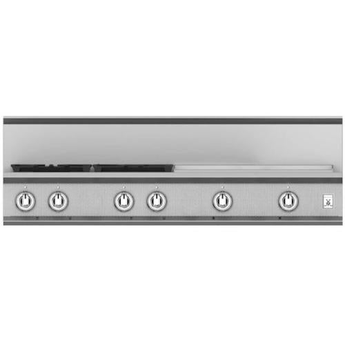 Hestan KRT484GDNG Rangetop, 4 Burner With Griddle, 48-Inch - Ng - Stainless