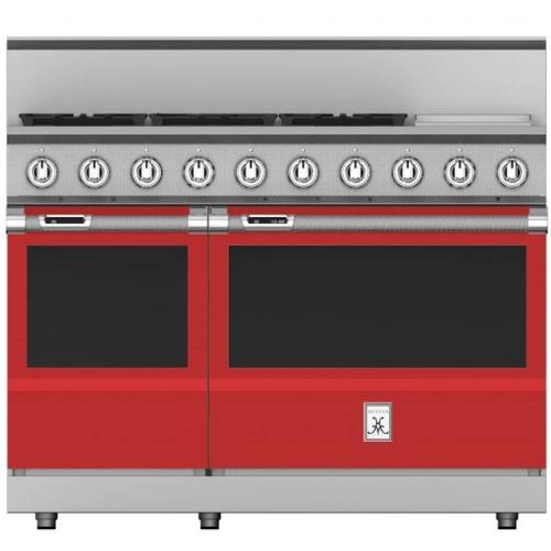 Hestan KRD485GDLPRD Range, 5 Burner With 12-Inch Griddle, Dual Fuel, 48-Inch -Lp