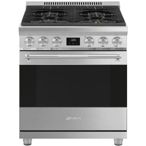 Smeg SPR30UGMX Dual Fuel Range 30-Inch