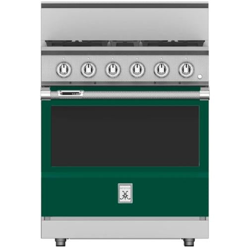 Hestan KRD304LPGR Range, 4 Burner, Dual Fuel, 30-Inch -Lp-Green