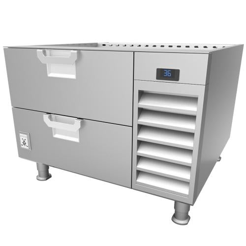 Hestan HRBSC36 Refrigerated Base, Cold Rail, 36-Inch , Self-Contained, Asse