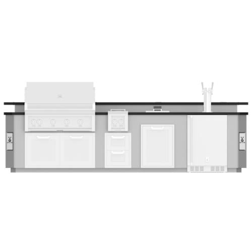 Hestan GESDB12 Grill, Outdoor Living Suite, Dispenser Beer, Bar, 12 Foot