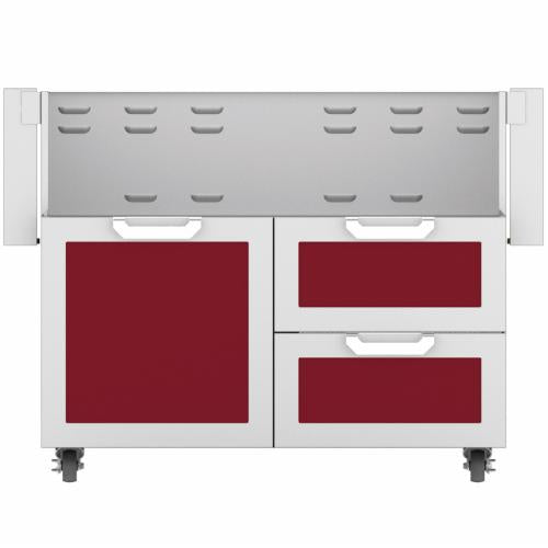 Hestan GCR42BG Double Drawer And Door Cart, 42-Inch - Burgundy