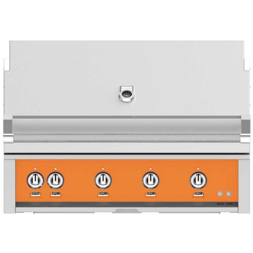 Hestan GMBR42NGOR Grill, Built-In, (3) Trellis, (1) Sear, Rotisserie, 42-Inch