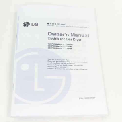 LG Manual,Owners - 3828EL3010A