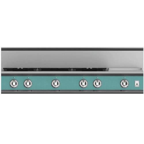 Hestan KRT485GDNGTQ Rangetop, 5 Burner With Griddle, 48-Inch - Ng - Turquoise