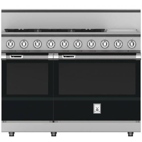 Hestan KRD485GDNGBK Range, 5 Burner With 12-Inch Griddle, Dual Fuel, 48-Inch -Ng