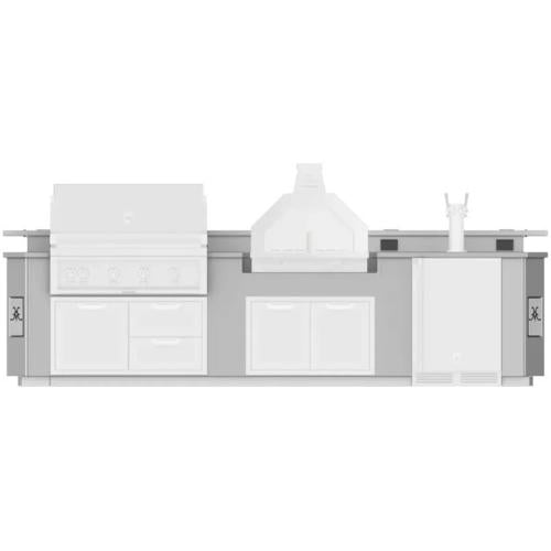 Hestan GESDBC12 Grill, Outdoor Living Suite, Ss Countertop, Dispenser Beer,