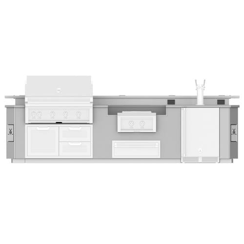 Hestan GESDBP12 Grill, Outdoor Living Suite, Ss Countertop, Dispenser Beer,
