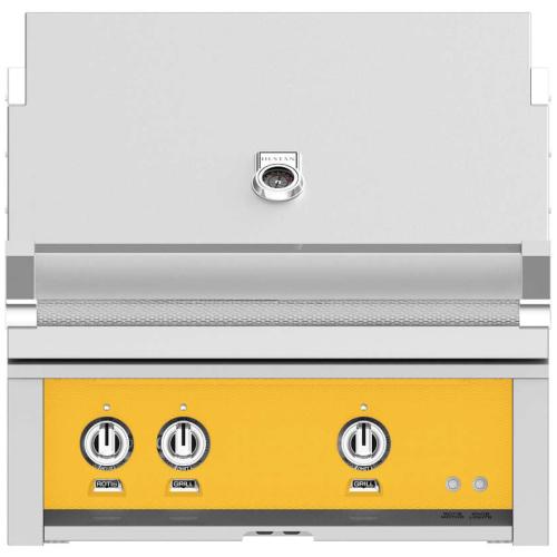 Hestan GSBR30LPYW Grill, Built-In, (2) Sear, Rotisserie, 30-Inch - Lp - Yellow