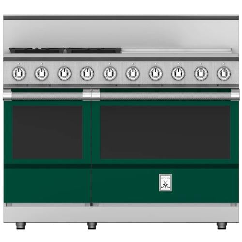 Hestan KRG484GDLPGR Range, 4 Burner With Griddle, All Gas, 48-Inch - Lp - Green
