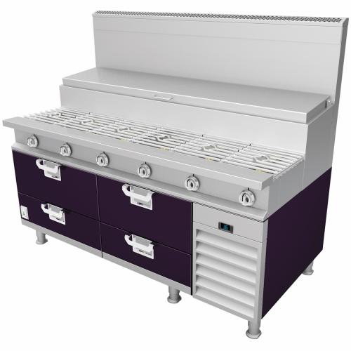 Hestan HRBR108PP Refrigerated Base, 108-Inch , Remote, Assembly, Purple