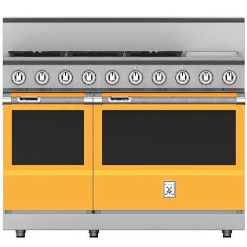 Hestan KRD485GDLPYW Range, 5 Burner With 12-Inch Griddle, Dual Fuel, 48-Inch -Lp
