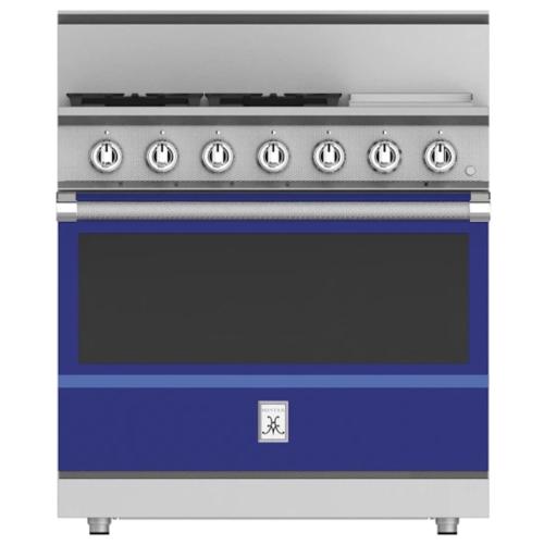 Hestan KRG364GDLPBU Range, 4 Burner With Griddle, All Gas, 36-Inch - Lp - Blue