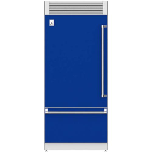Hestan KRPL36BU Refrigerator, Bottom Mount, Top Compressor, Pro, Left Hinged
