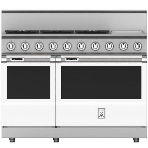 Hestan KRD485GDLPWH Range, 5 Burner With 12-Inch Griddle, Dual Fuel, 48-Inch -Lp