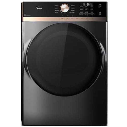 Midea MLHE52S6BGG 27 In. 8.0 Cu. Ft. Front Load Dryer, Metallic Grey