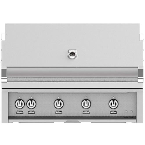 Hestan GMBR42NG Grill, Built-In, (3) Trellis, (1) Sear, Rotisserie, 42-Inch
