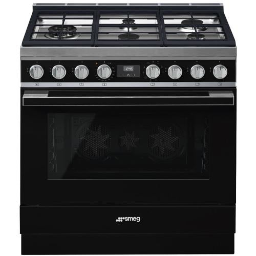 Smeg CPF36UGMBL Dual Fuel Ranges 36-Inch