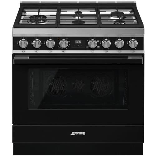 Smeg CPF36UGGBL Gas Range 36-Inch