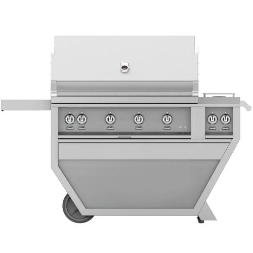 Hestan GABR30CX2NG Grill, (2) Trellis, Rotisserie, Deluxe Cart W/ Side Burner,