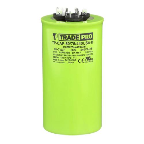 Tradepro Capacitors Round Us Dual - TP-CAP-80/75/440USAR