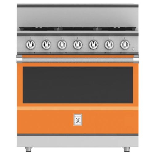 Hestan KRG365LPOR Range, 5 Burner, All Gas, 36-Inch - Lp - Orange