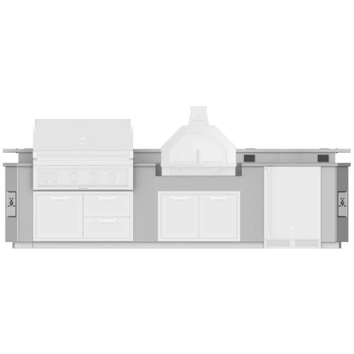 Hestan GESBC12 Grill, Outdoor Living Suite, Bar, Pizza Oven, 12 Foot