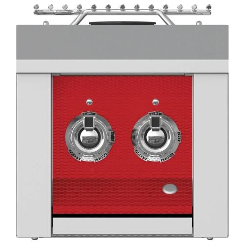 Hestan AEB122NGRD Double Aspire Side Burner, Built-In, 12-Inch - Ng - Red