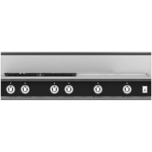 Hestan KRT484GDLPBK Rangetop, 4 Burner With Griddle, 48-Inch - Lp - Black