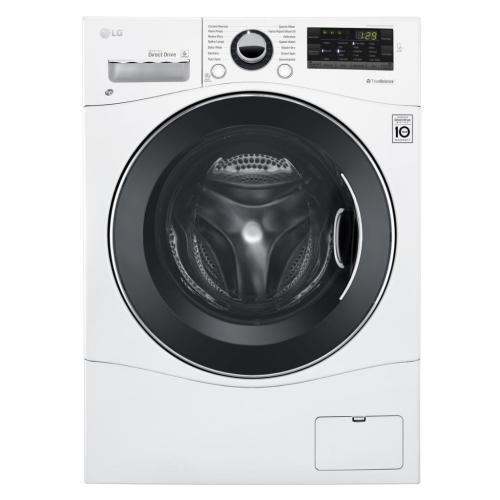 LG WM3488HW 24 Inch Front Load Washer/Dryer Combo with 2.3 cu. ft Capacity, 14 Wash Cycles, 10 Wash Options, Sanitary Cycle, 1,400 RPM, NFC Tag On Technology, 4 Tray Dispenser, LoadSense and LoDecibel Quiet Operation: White