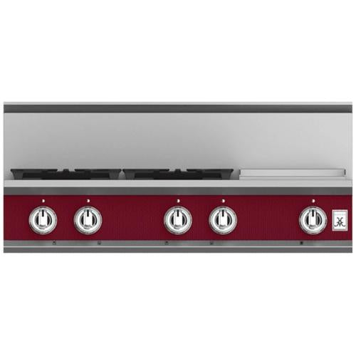 Hestan KRT364GDLPBG Rangetop, 4 Burner With Griddle, 36-Inch - Lp - Burgundy