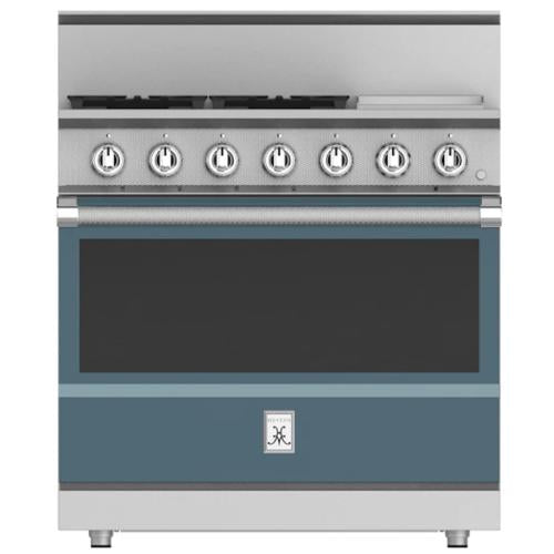 Hestan KRG364GDLPGG Range, 4 Burner With Griddle, All Gas, 36-Inch - Lp - Dark G