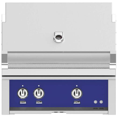 Hestan GSBR30NGBU Grill, Built-In, (2) Sear, Rotisserie, 30-Inch - Ng - Blue
