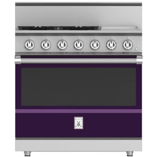 Hestan KRG364GDLPPP Range, 4 Burner With Griddle, All Gas, 36-Inch - Lp - Purple