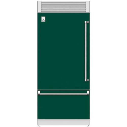Hestan KRPL36GR Refrigerator, Bottom Mount, Top Compressor, Pro, Left Hinged