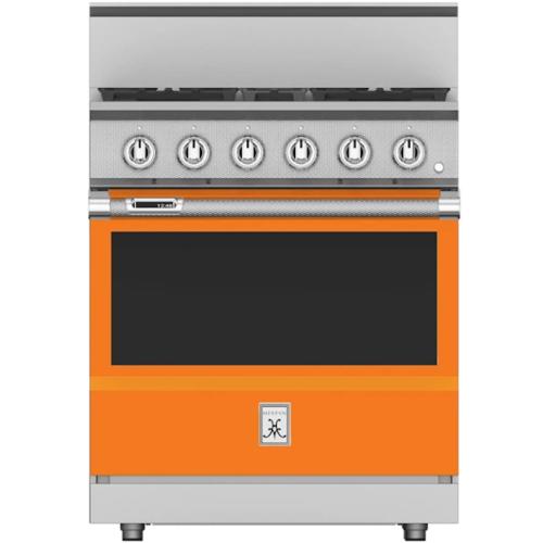 Hestan KRD304NGOR Range, 4 Burner, Dual Fuel, 30-Inch -Ng-Orange