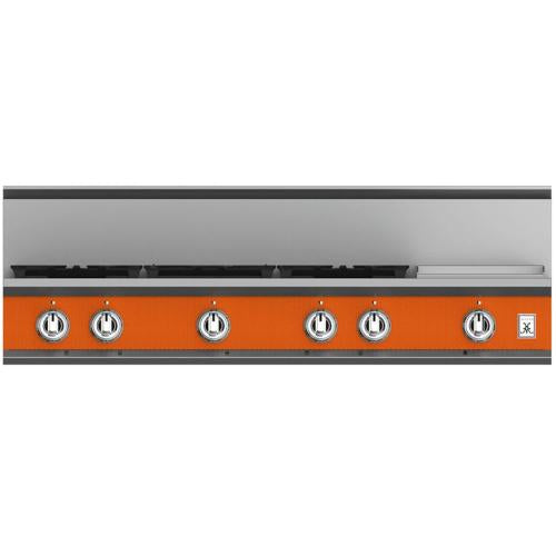Hestan KRT485GDLPOR Rangetop, 5 Burner With Griddle, 48-Inch - Lp - Orange