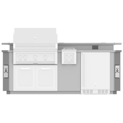 Hestan GESSB08 Grill, Outdoor Living Suite, Ss Countertop, Bar, 8 Foot