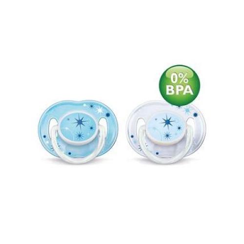 Avent SCF176/21 Avent Night Time Pacifiers 0-6M Bpa-Free