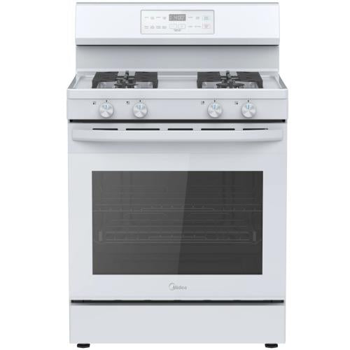 Midea MGR30S2AWW 30-Inch 6.1 Cu.Ft Gas Free Standing Range