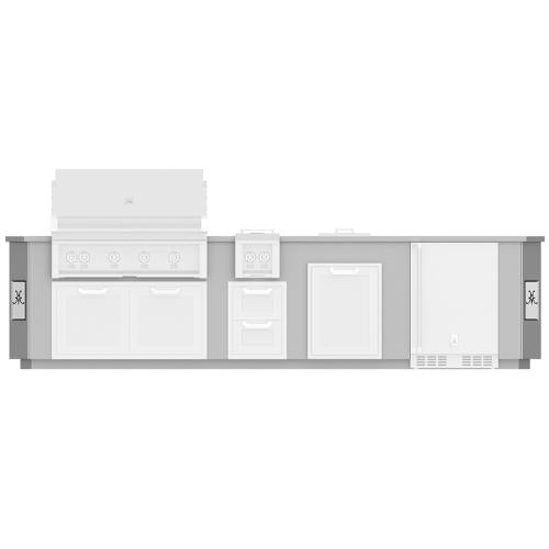 Hestan GESS12 Grill, Outdoor Living Suite, Ss Countertop, 12 Foot
