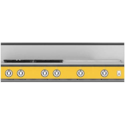 Hestan KRT484GDNGYW Rangetop, 4 Burner With Griddle, 48-Inch - Ng - Yellow