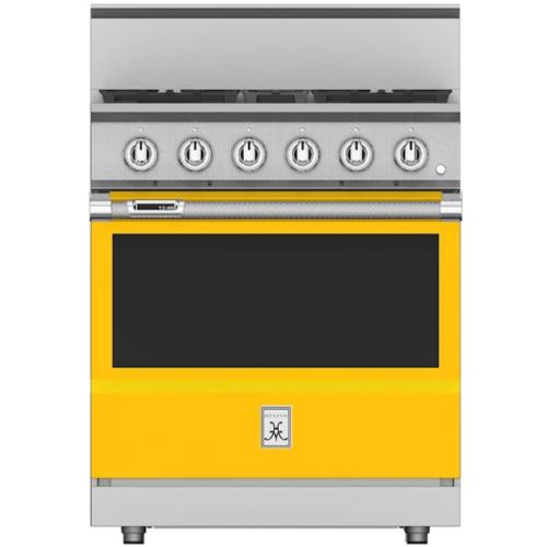 Hestan KRD304LPYW Range, 4 Burner, Dual Fuel, 30-Inch -Lp-Yellow