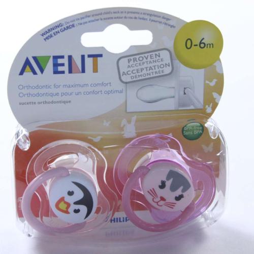 Avent Soother Animal Bpa Free 0-6 Mo - SCF182/23